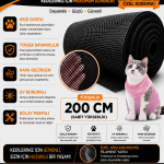 Kedi Sineklik Tülü – Güçlendirilmiş Dayanıklı Tül 200 CM YÜKSEKLİK