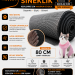 Kedi Sineklik Tülü – Güçlendirilmiş Dayanıklı Tül 80 CM YÜKSEKLİK