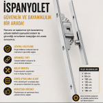 Pimapen Pencere İspanyoleti – 60 / 80 / 100 / 120 / 140 / 160 / 180 cm
