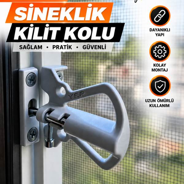 YEP İnşaat Sineklik Kilit Kolu – Sağlam, Pratik ve Güvenli